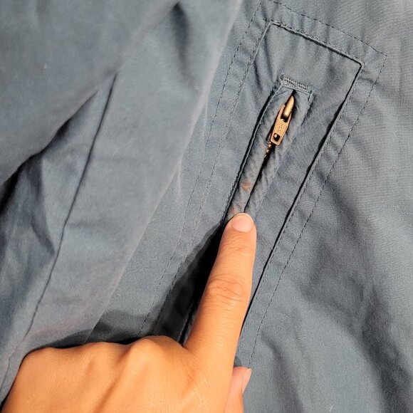 Club International Y2K Teal Blue Windbreaker Jacket Snap Zip Front Retro Small - Picture 3 of 12